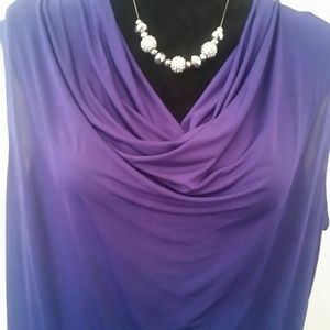 Beautiful blueish purple silky feel blouse